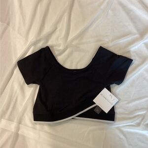 NWT Beyond Yoga Black & Gray Bodysuit – Size S